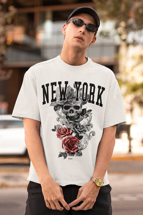 T-shirt bio oversize vintage New York | Organic T-shirt  New York - Streetwear-fashion & clothes