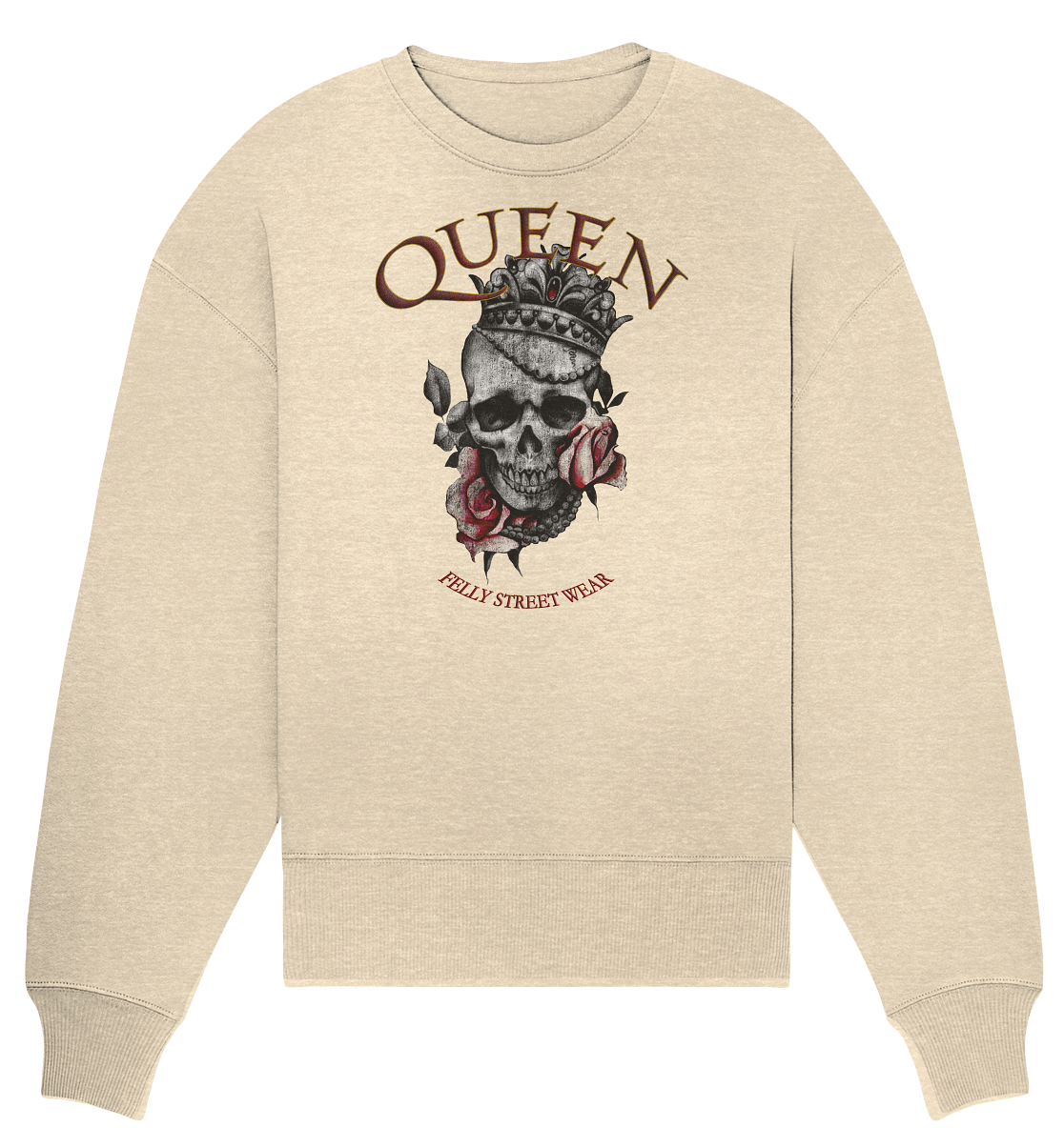 Sweatshirt Bio oversized Queen 2 | Organic Oversize Sweat vintage Queen 2 - Streetwear-fashion & clothes
