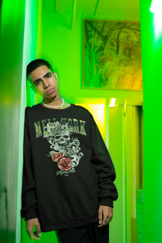 Sweat Bio oversized New York Camouflage | Organic Oversize Sweat vintage New York Camouflage - Streetwear-fashion & clothes